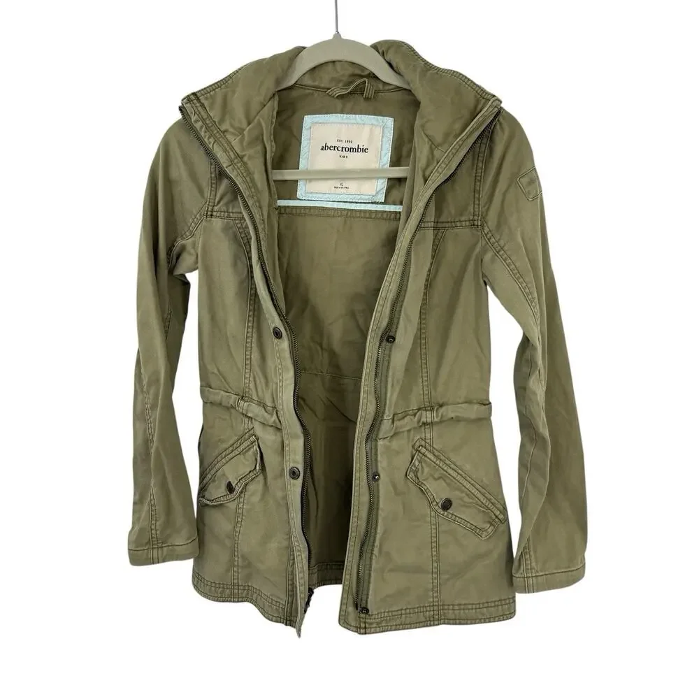 Abercrombie Utility Jacket Girls XL Women XS Olive Green Bella Swan Twilight